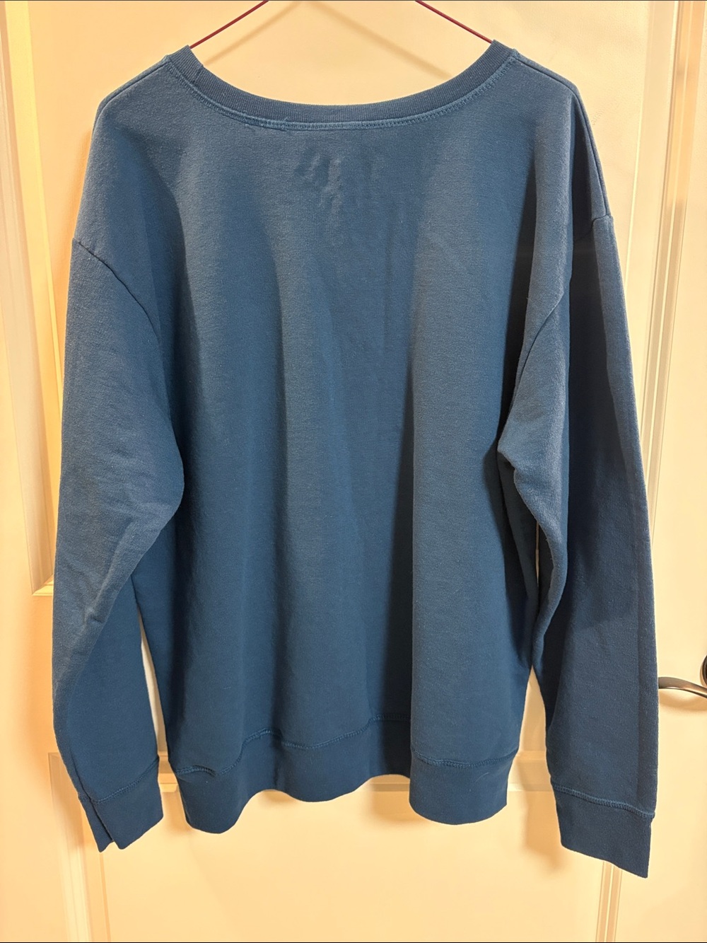 HANES Men's Teal Blue Crewneck Sweatshirt - Picture 3 of 8